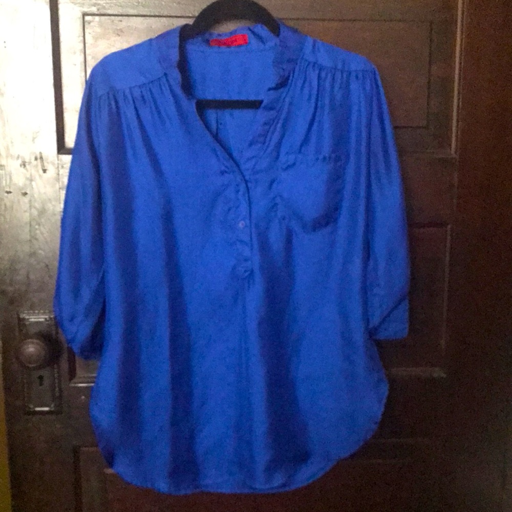 Akira blue 3/4 sleeve blouse